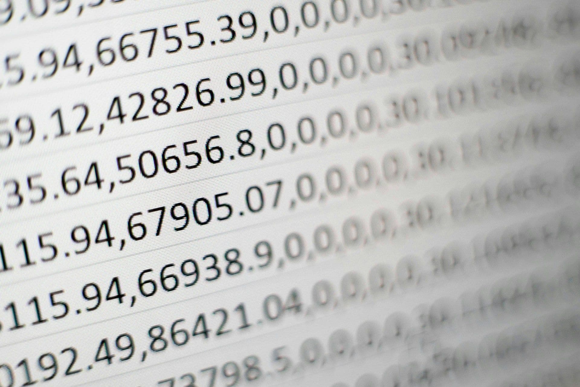 Trial balance spreadsheet columns and rows